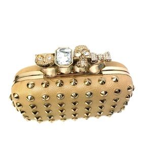 Aldo Spikes, Skull & Crystals hand clutch w/chain